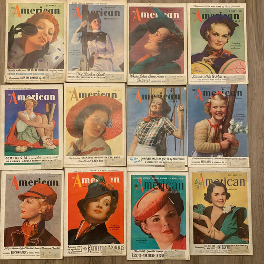 THE AMERICAN MAGAZINE, Complete Year 12 Issues, 1936