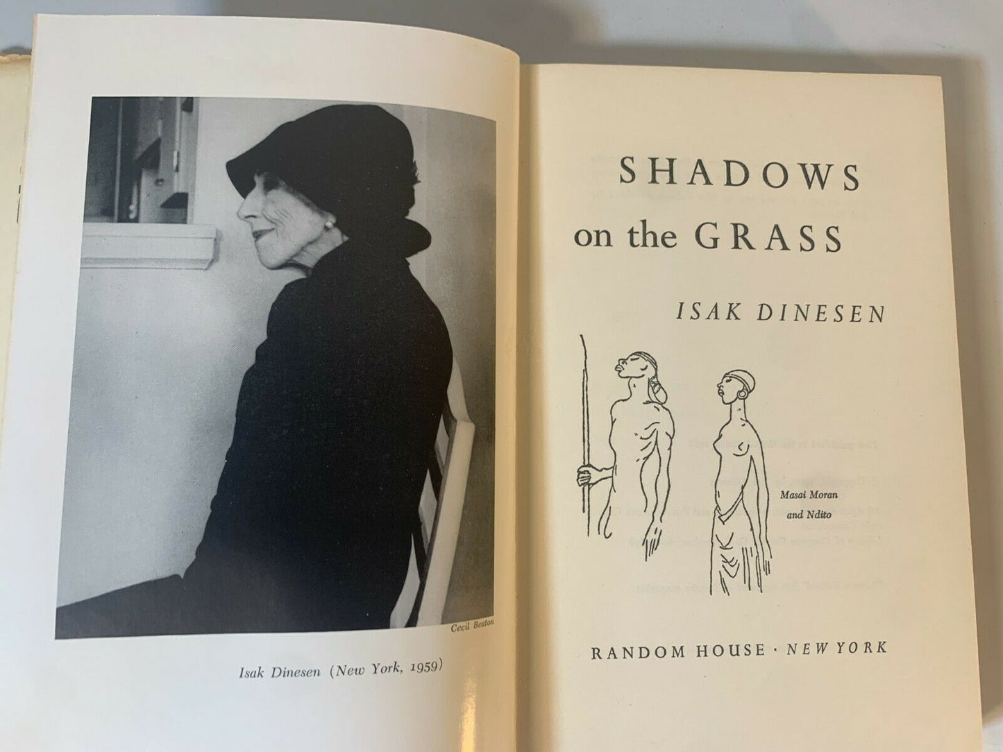 SHADOWS ON THE GRASS BY ISAK DINESEN 1960 HC/DJ K5