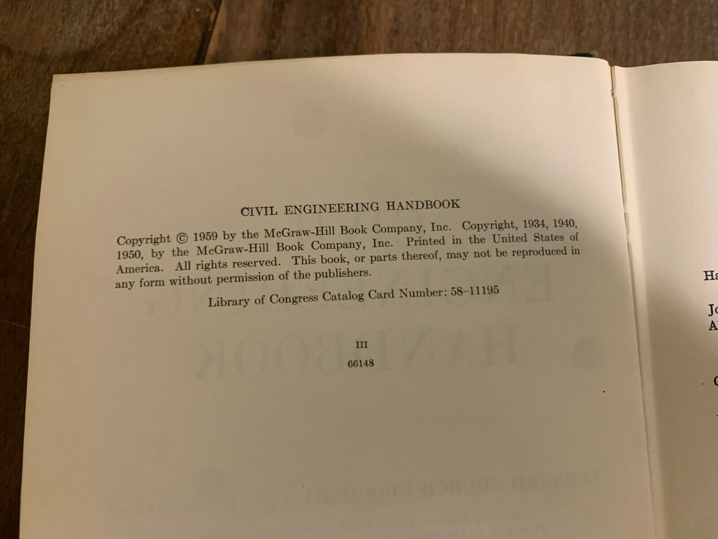 CIVIL ENGINEERING HANDBOOK, Urquhart, 4th Edition (1959) 2B