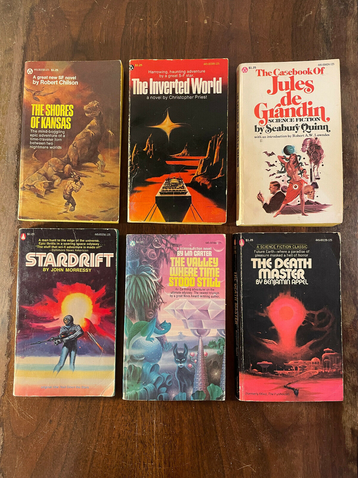 6 Popular Library Sci Fi Books, Jules de Grandin, Inverted World, Death Master