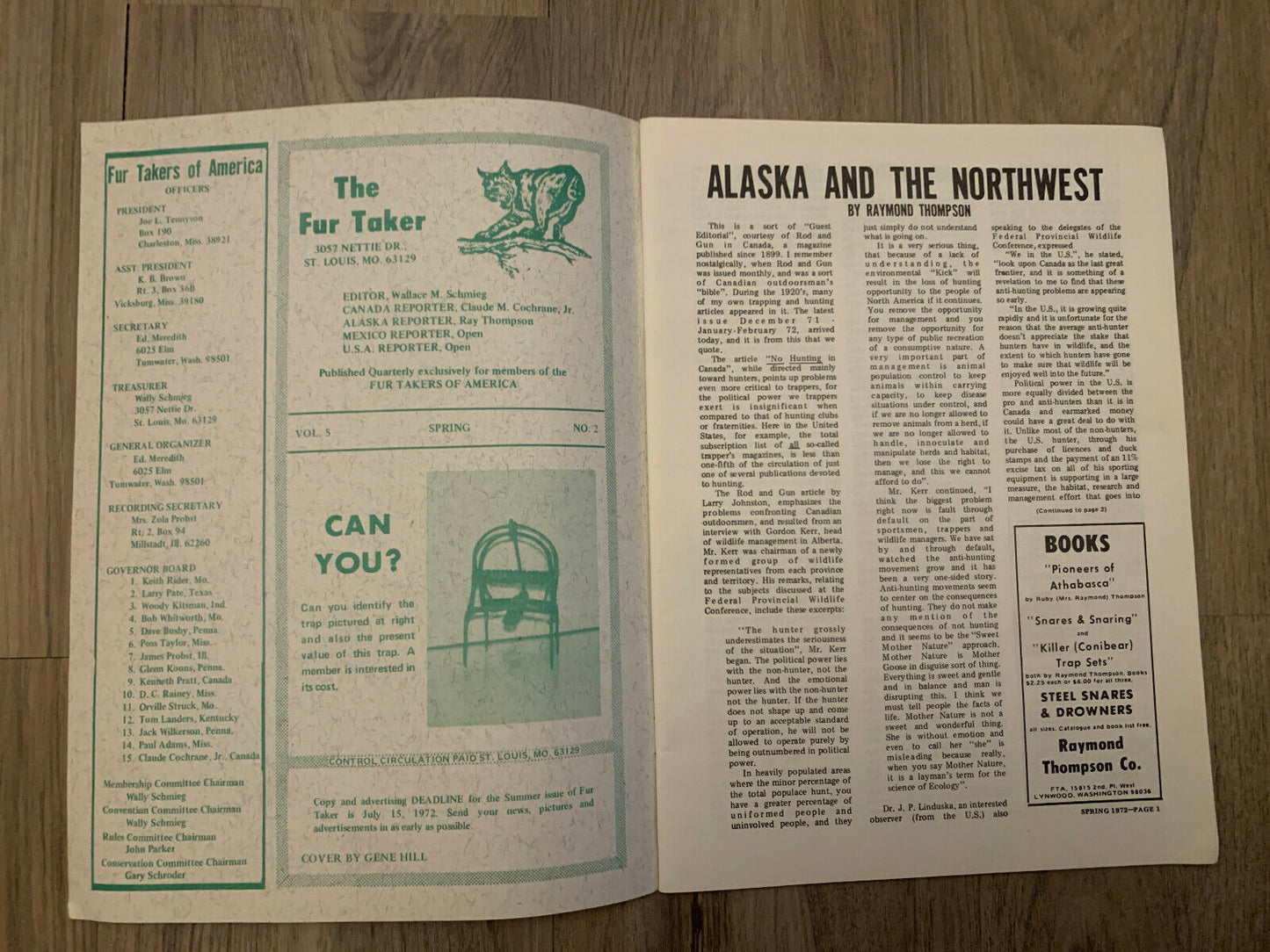 FUR TAKER Magazine: Journal of Fur Takers of America Spring 1972