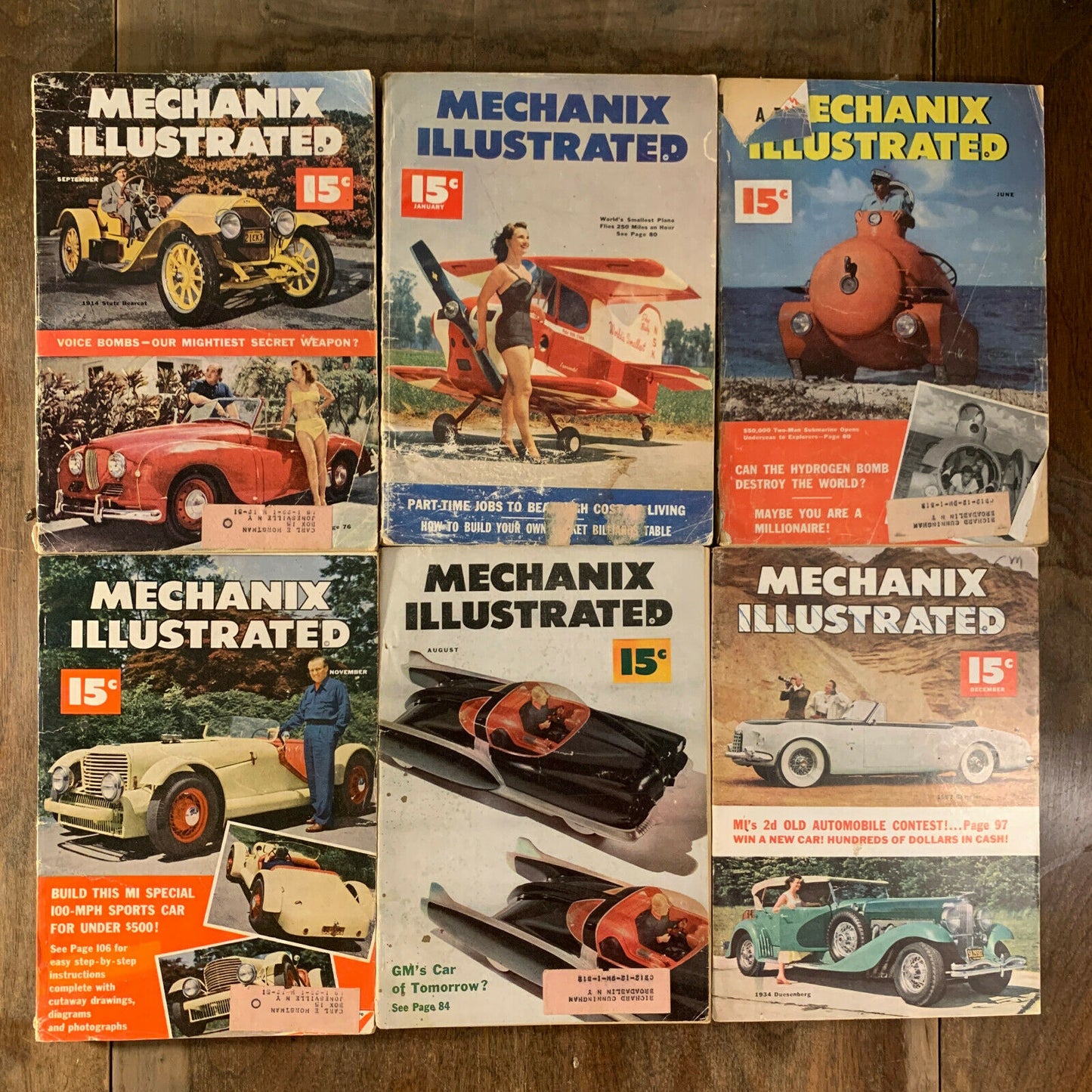 Mechanix Illustrated Magazine Lot of 21 issues, 1950s-1970s
