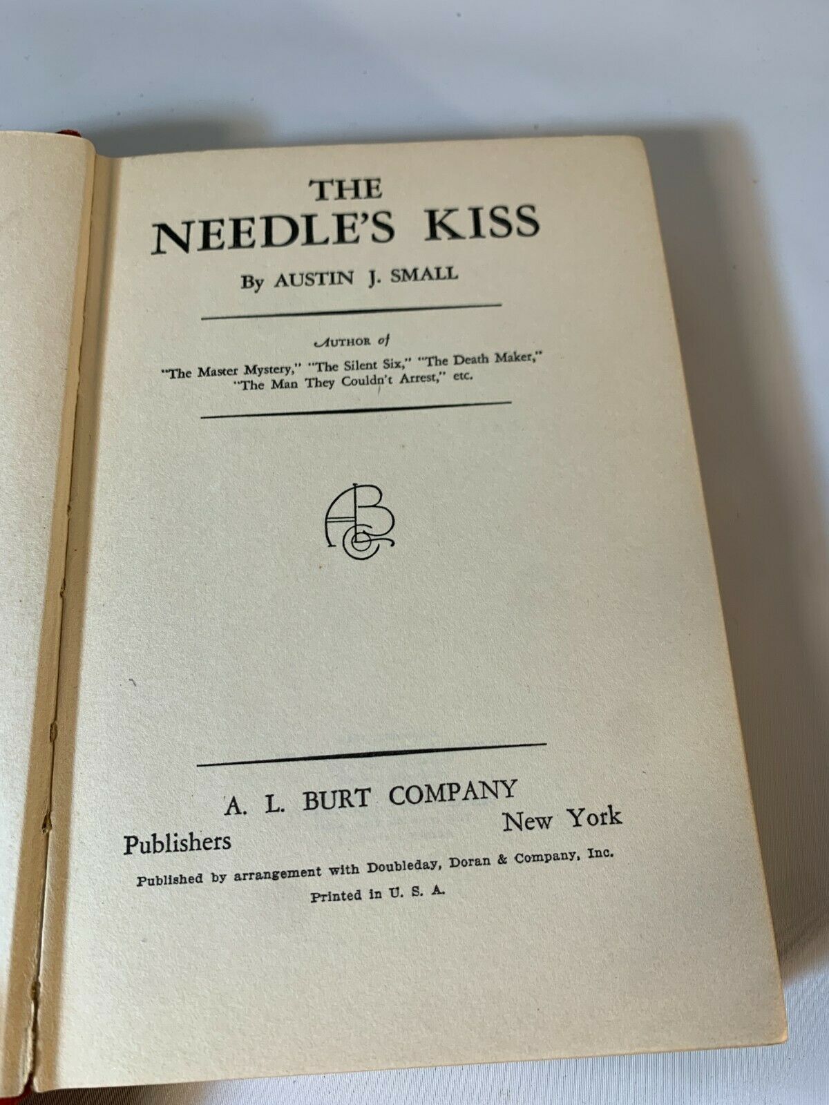 The Needle's Kiss, Austin J. Small, (1929) C3