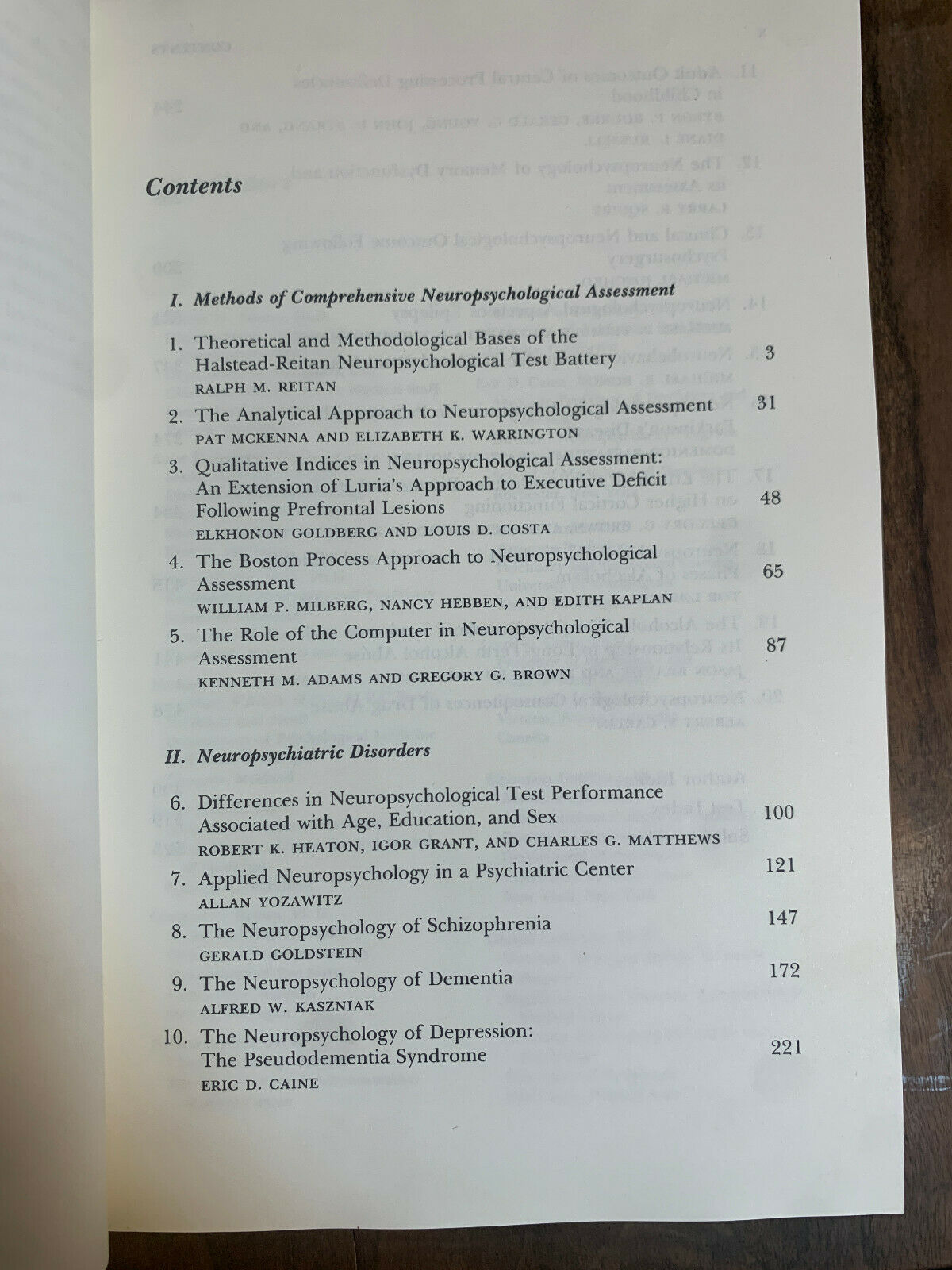 Neuropsychological Assessment of Neuropsychiatric Disorders Adams (Z1)