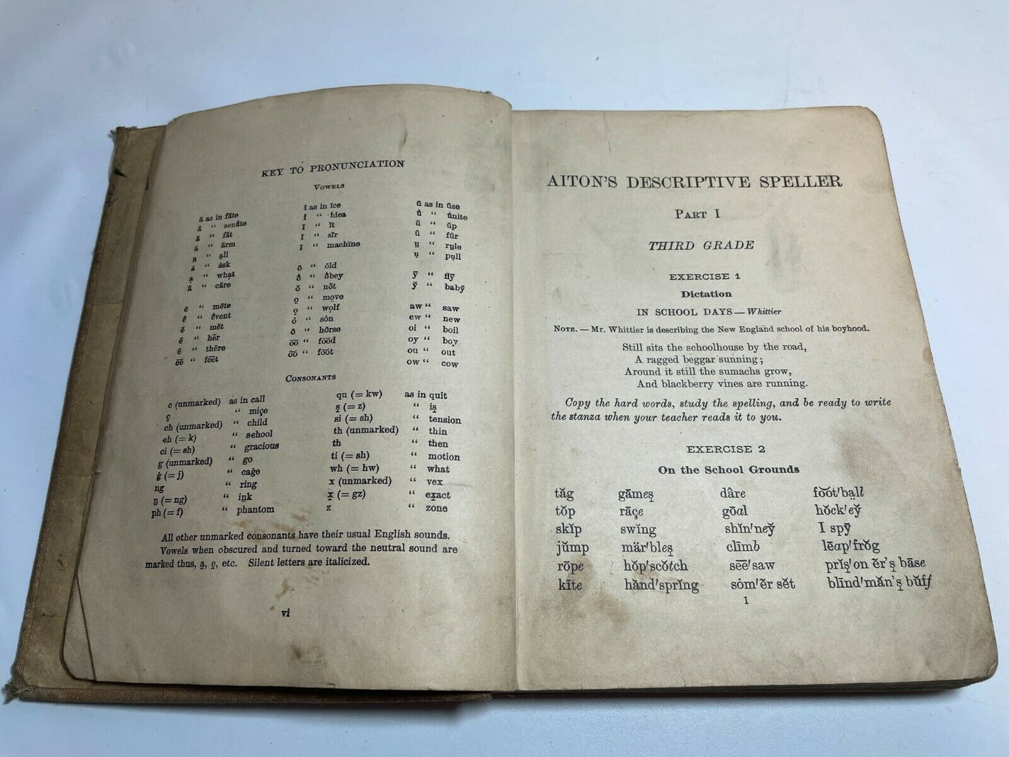 The Descriptive Speller, George Aiton, Gunn & Company Book 1907, (B3)