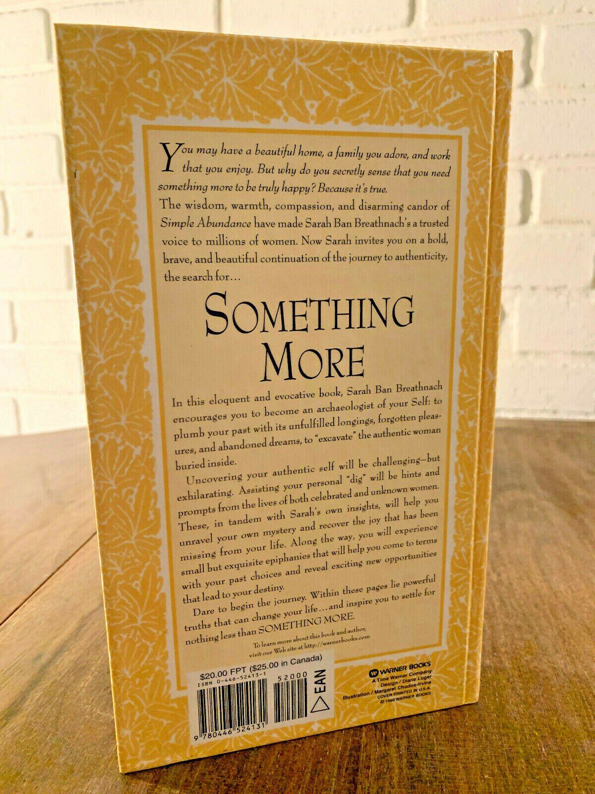 Something More: Excavating Your Authentic Self, Sarah Ban Breathnach HC A4