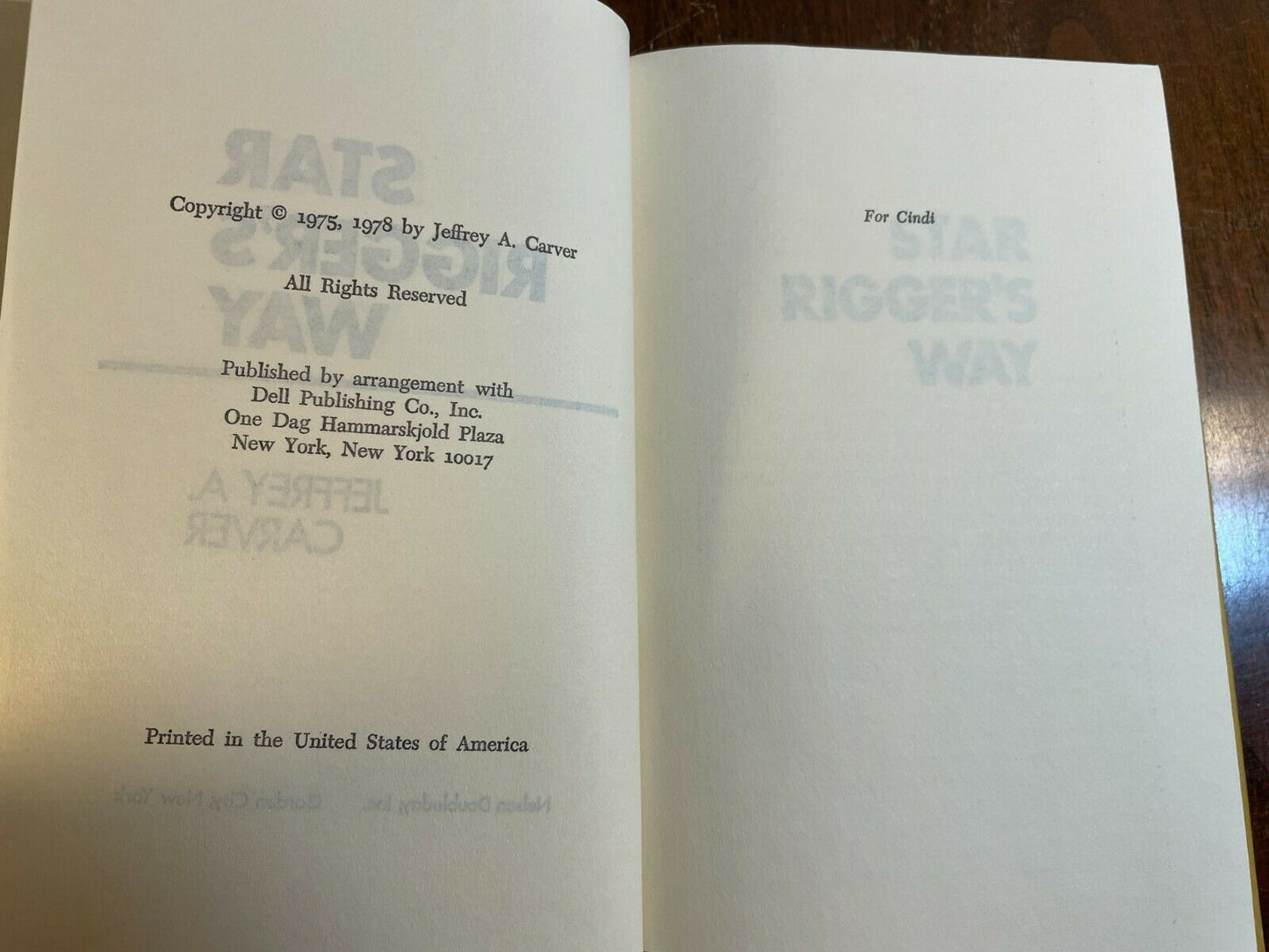 STAR RIGGERS WAY, Jeffrey A. Carver | 1978 Book Club Edition