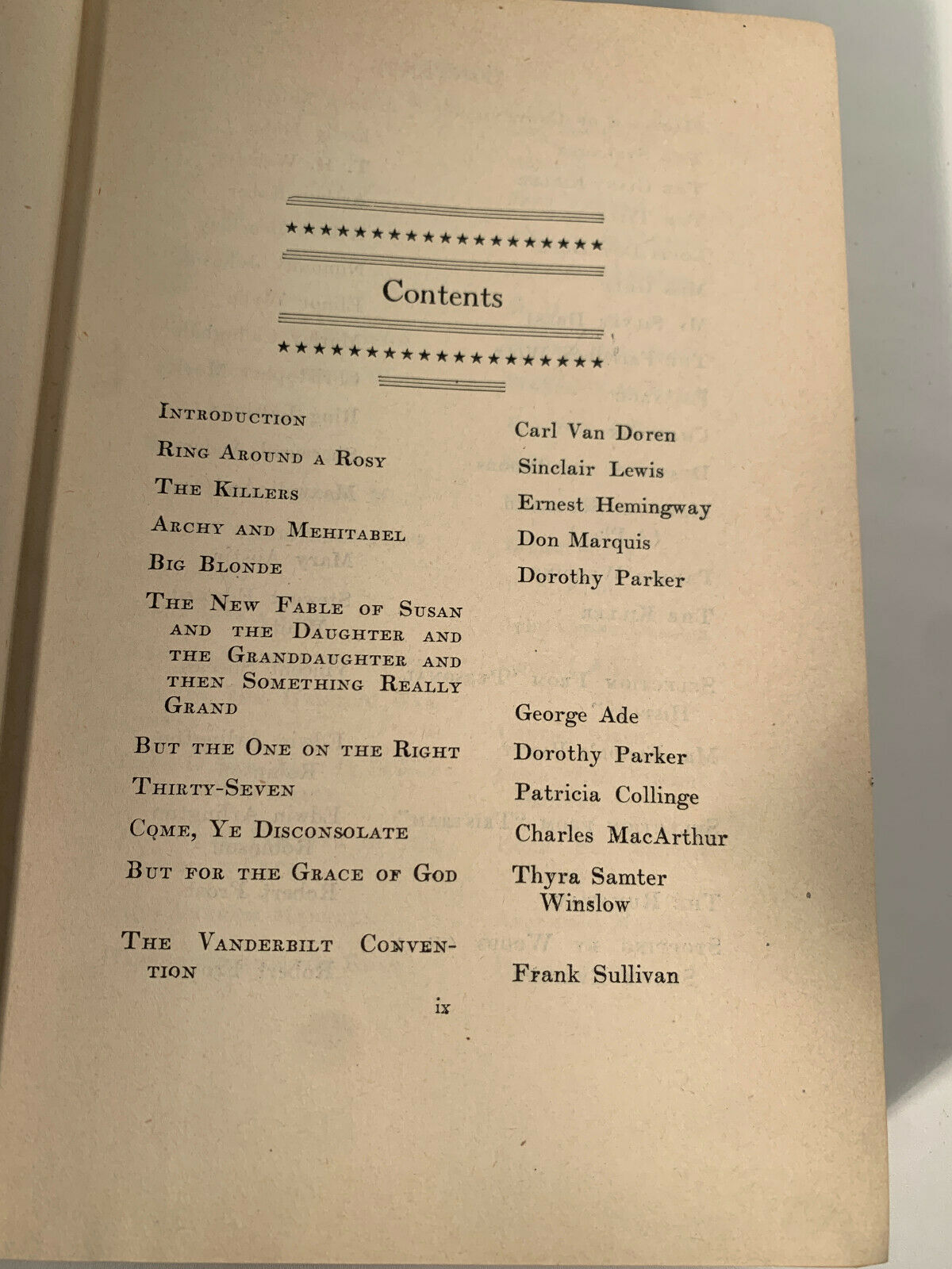 The American Omnibus intro by Carl Von Doren 1933