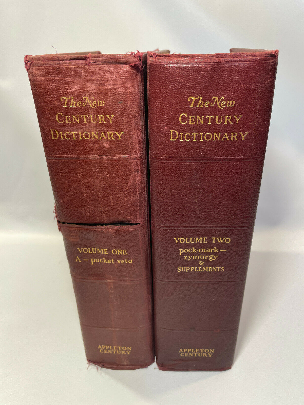 The New Century Dictionary Volumes 1 & 2 Vintage 1946  Antique  (A1)