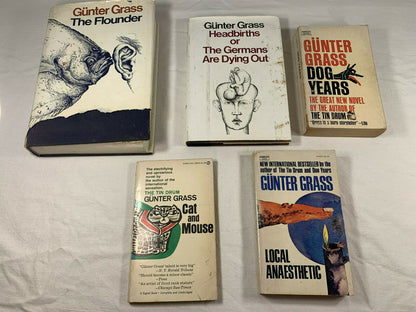 Gunter Grass 5 Book Lot, Headbirths, The Flounder, Dog Years, Cat & Mouse, Local
