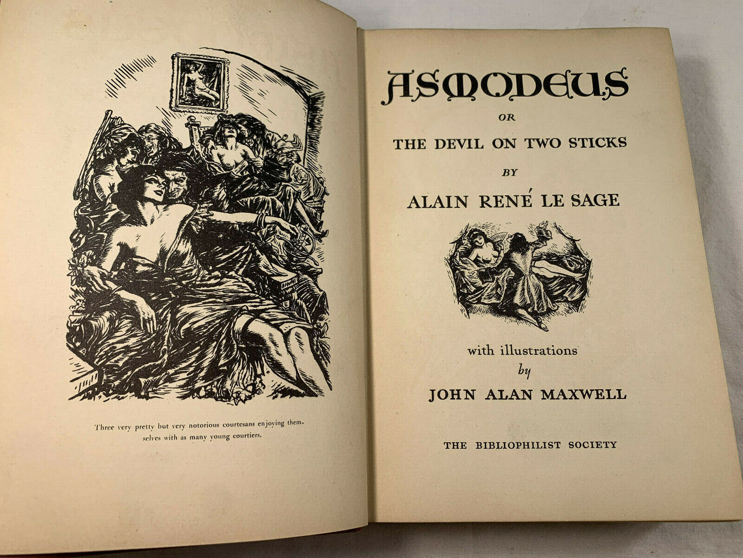 Asmodeus, The Devil on Two Sticks, Alain Rene Le Sage (1932) HC (C5)