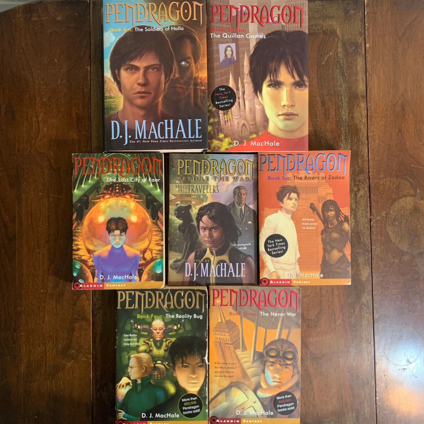Pendragon  by D.J. MacHale 7 Book Lot, 2, 3, 4, 6, 7, 10 Travelers 1,