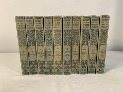 Antique 1909 The Best of the World's Classics VOL 10 FULL Set Henry Cabot Lodge