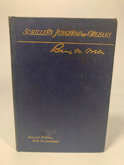 Schiller’s Jungfrau Von Orleans (written in German) 1901