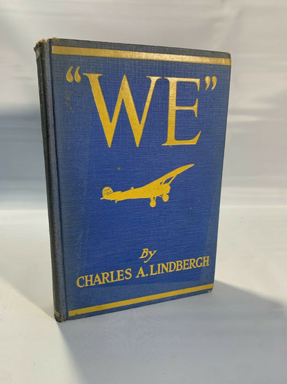 WE, Charles A. Lindbergh, Hardcover 1928, 31st Impression + Newspaper Clipping