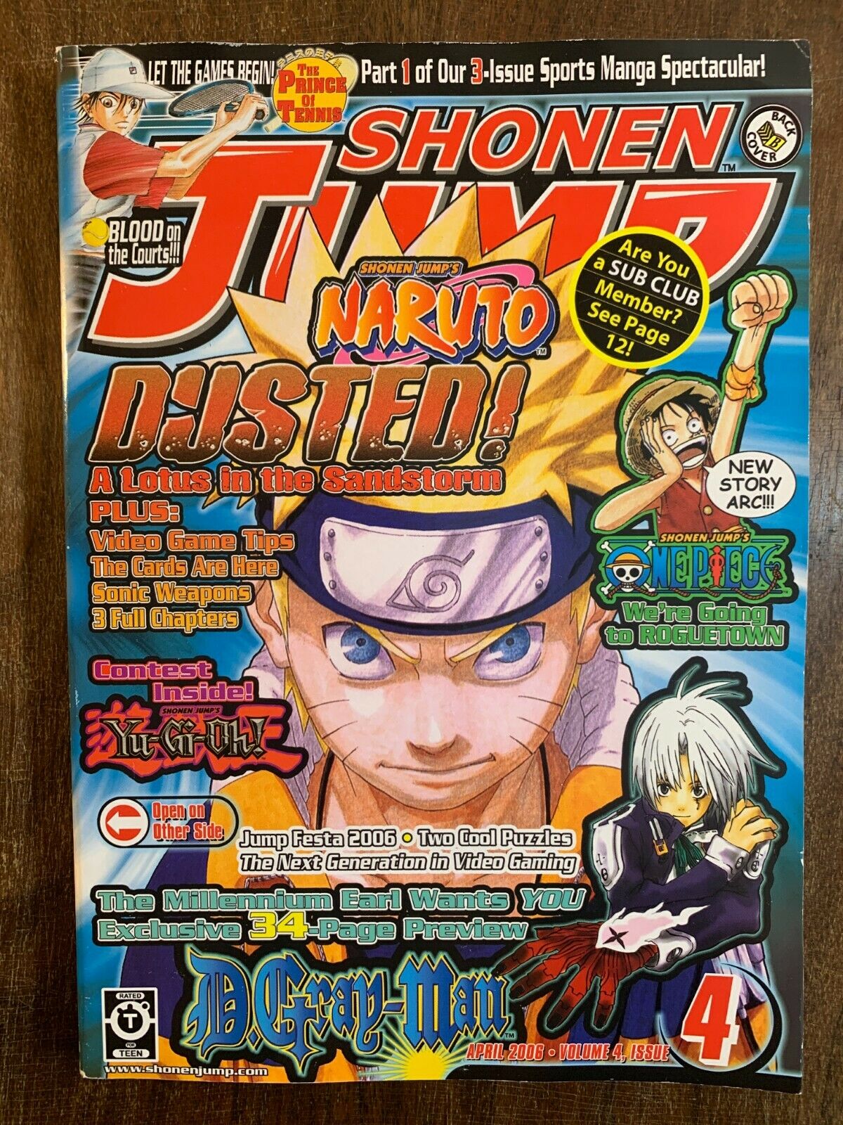 SHONEN JUMP Magazine April 2006 Volume 4 Issue 4. Yu-Gi-Oh! Anime Manga Naruto