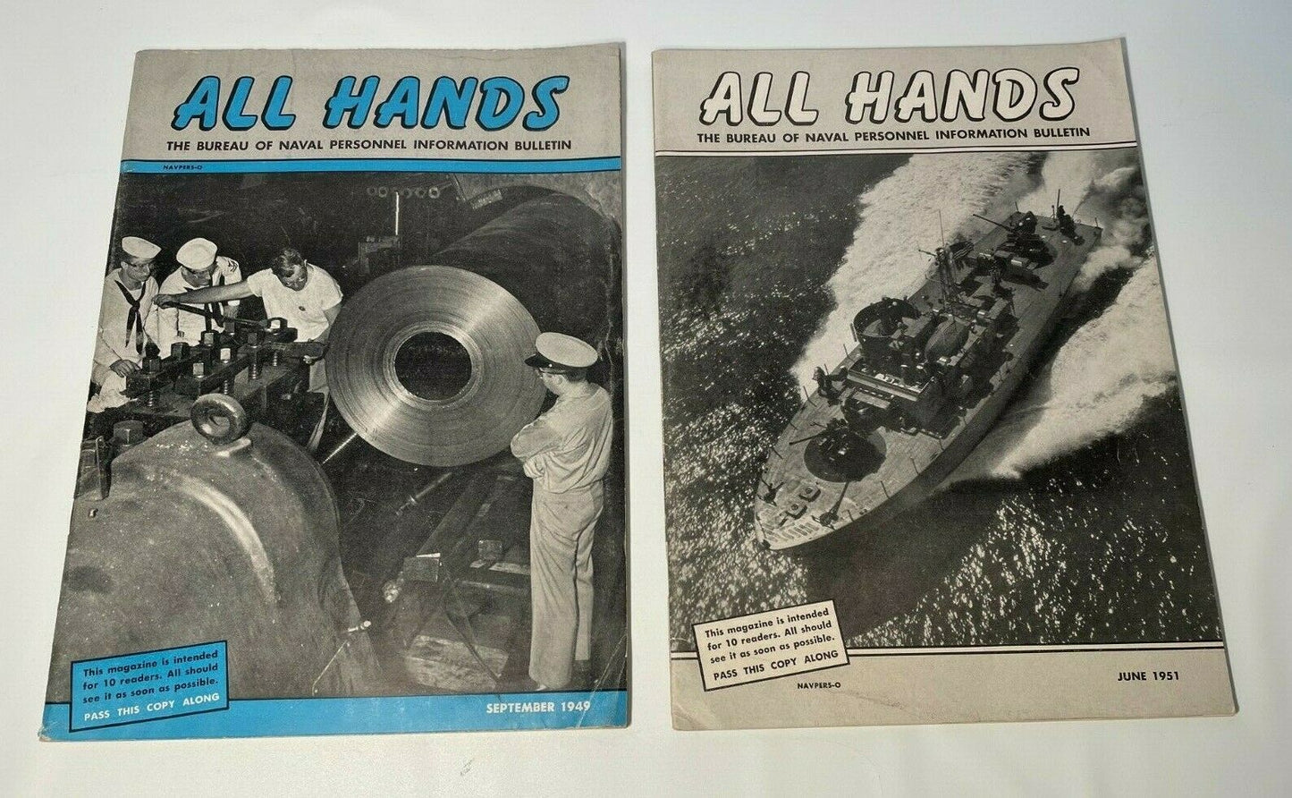 ALL HANDS, The Bureau of Naval Personnel Information Bulletin, 1949 & 1951