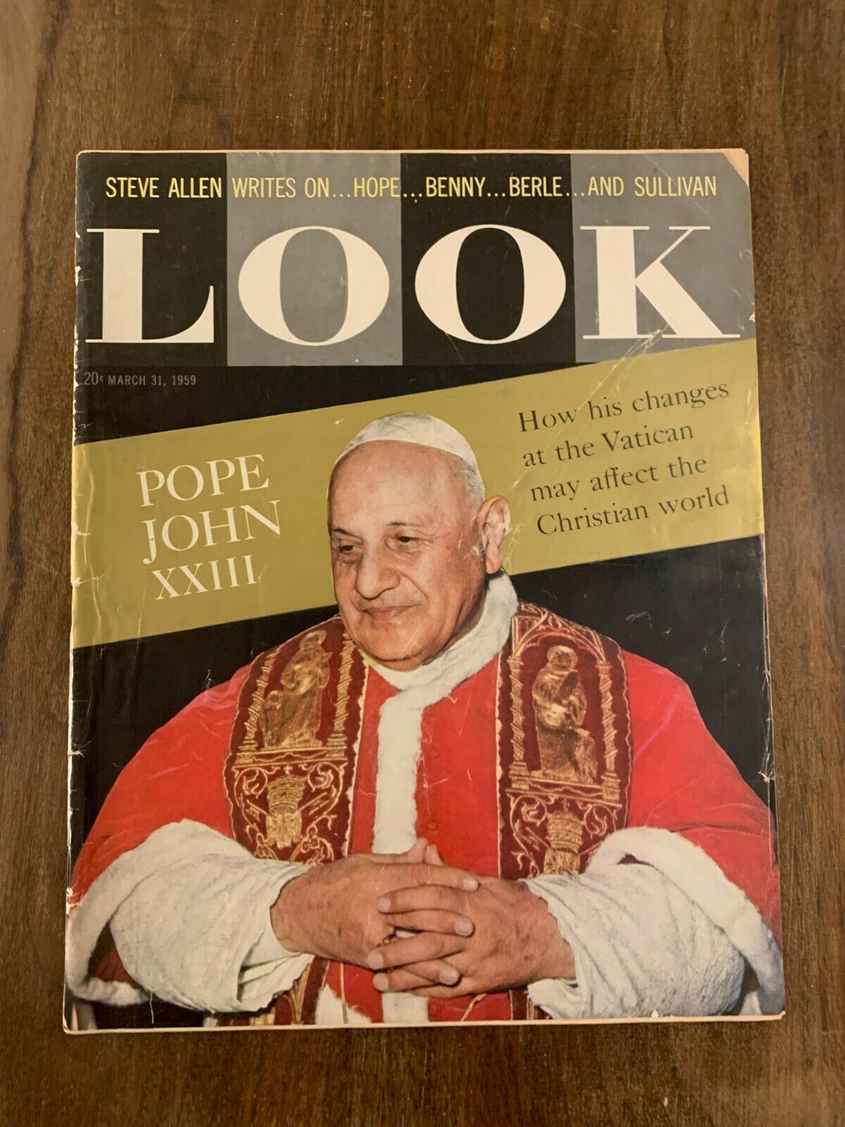Look Magazine March 31, 1959 Pope John XXII Vatican - Steve Allen AN