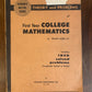 First Year College Mathematics by Frank Ayes JR. 1958