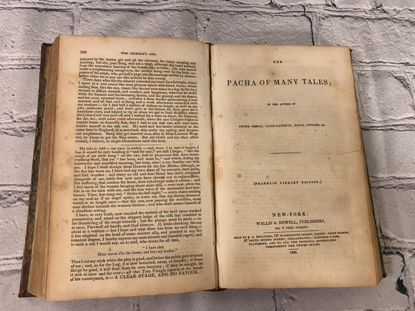 Franklin LIbrary Vol. X - Tom Cringle's Log & Pacha of Many Tales [1830s]