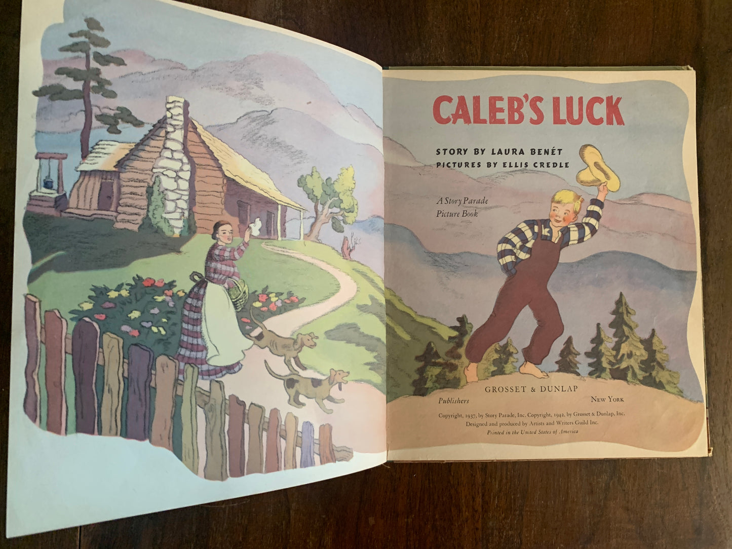 Caleb's Luck by Laura Benet Illstrated by Ellis Credle 1942