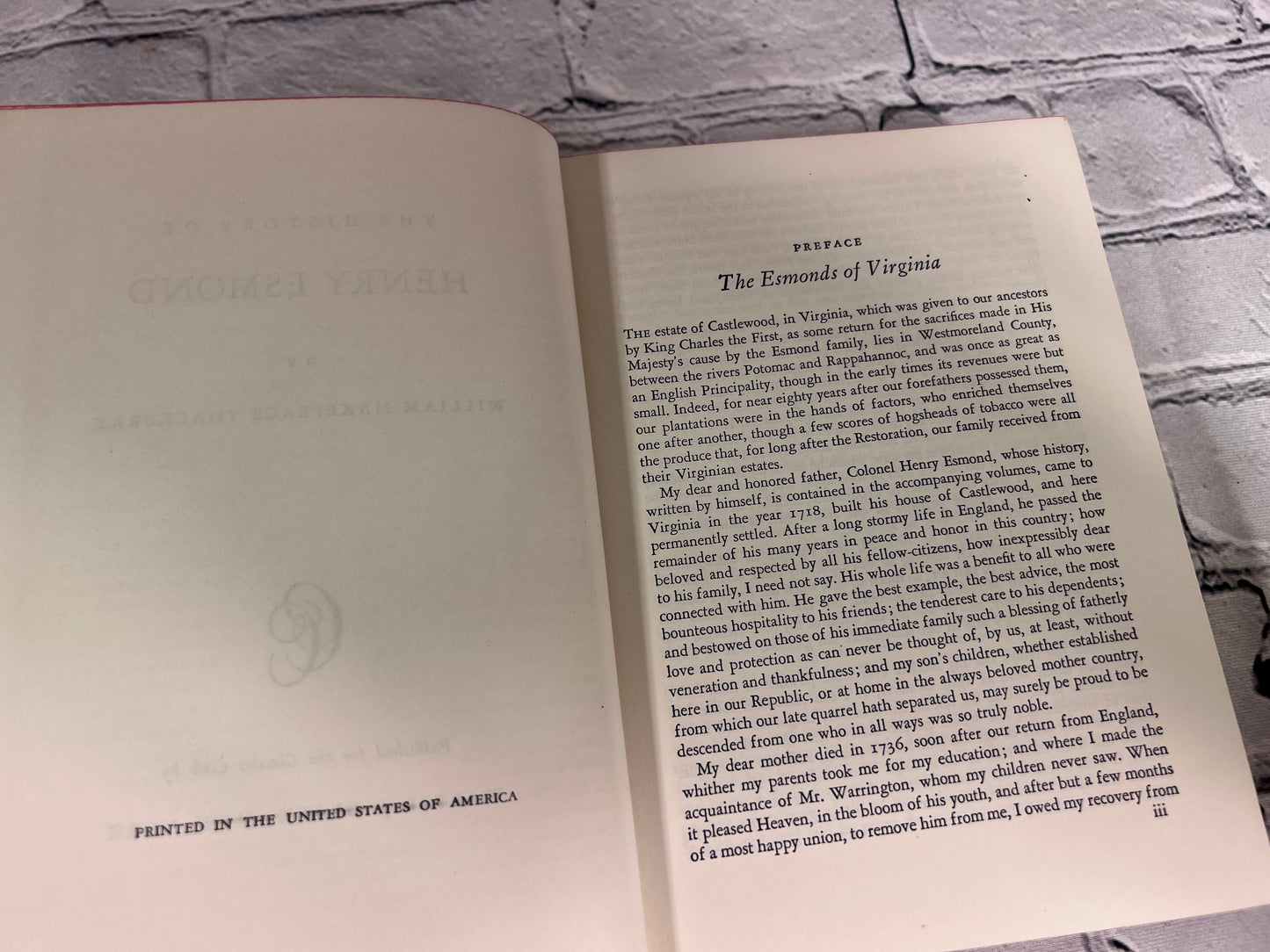 The History of Henry Esmond by William Makepeace Thackeray [1942 · Classics Club]