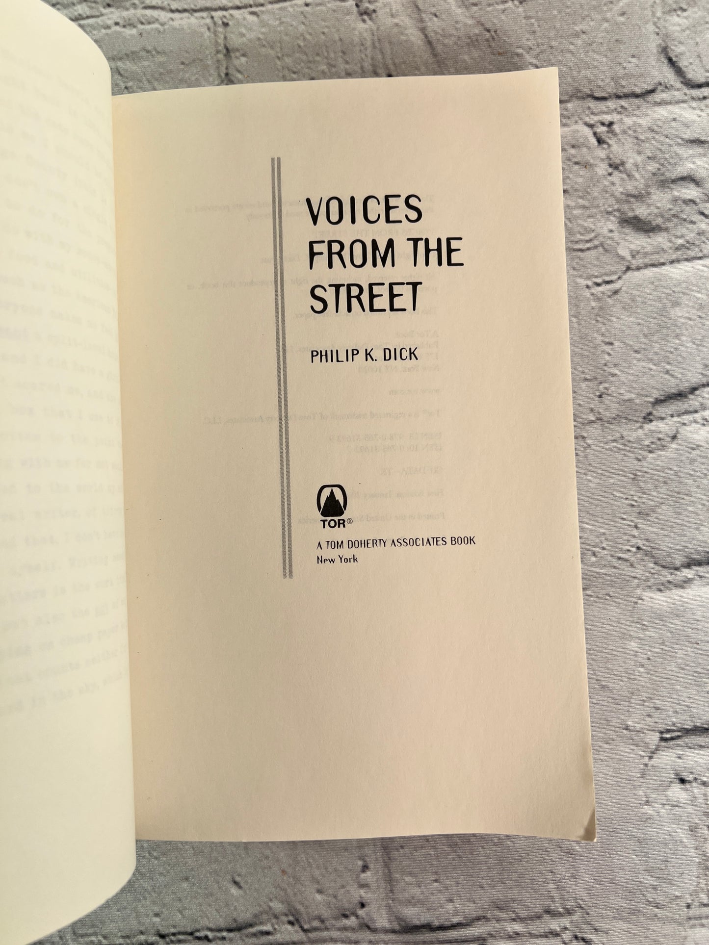 Voices from the Street by Philip K. Dick [2007 · Advance Reading Copy · 1st Ed.]