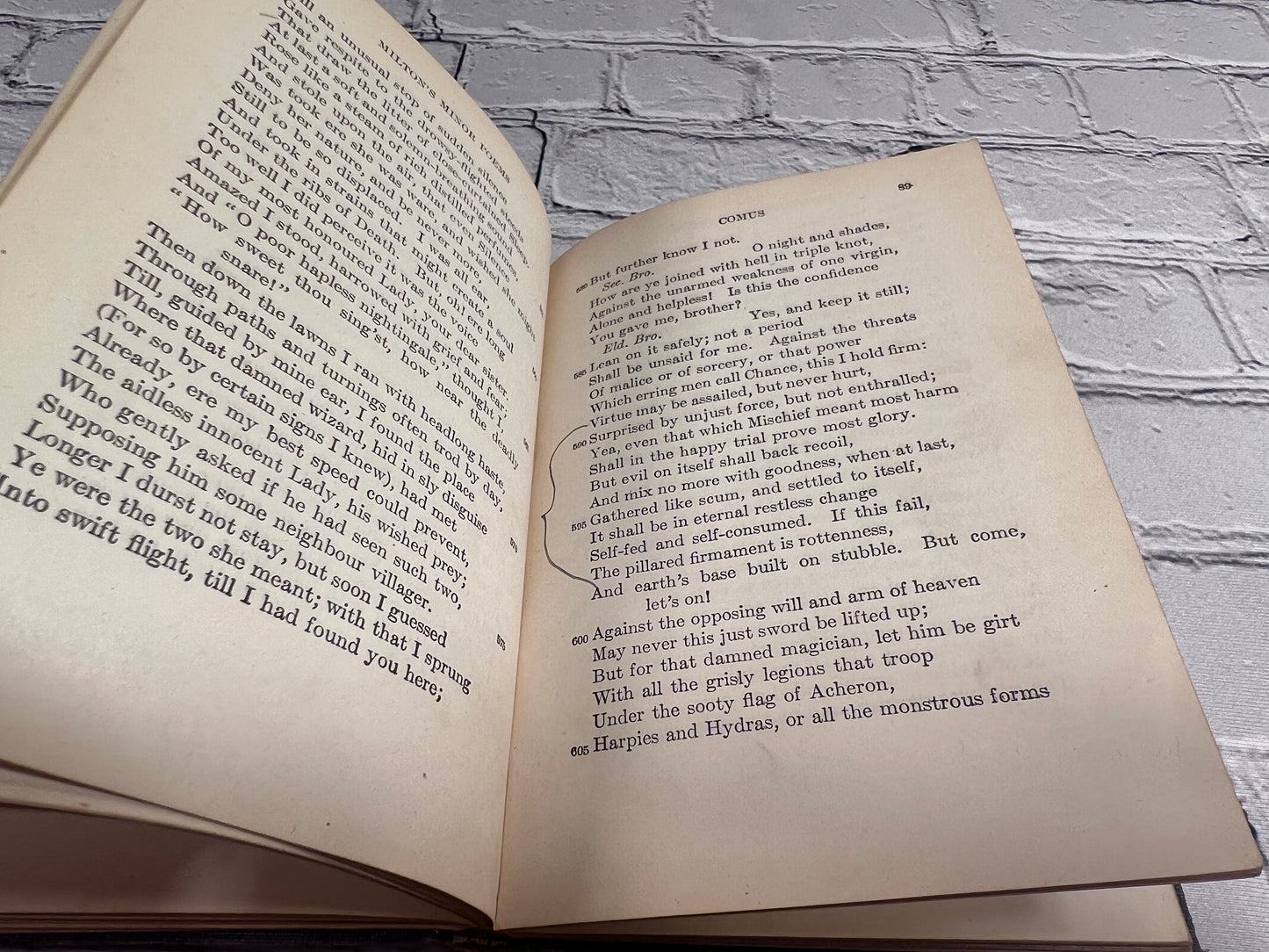 Minor Poems: L'Allegro, Il Penseroso, Comus & Lycida by John Milton [1908]