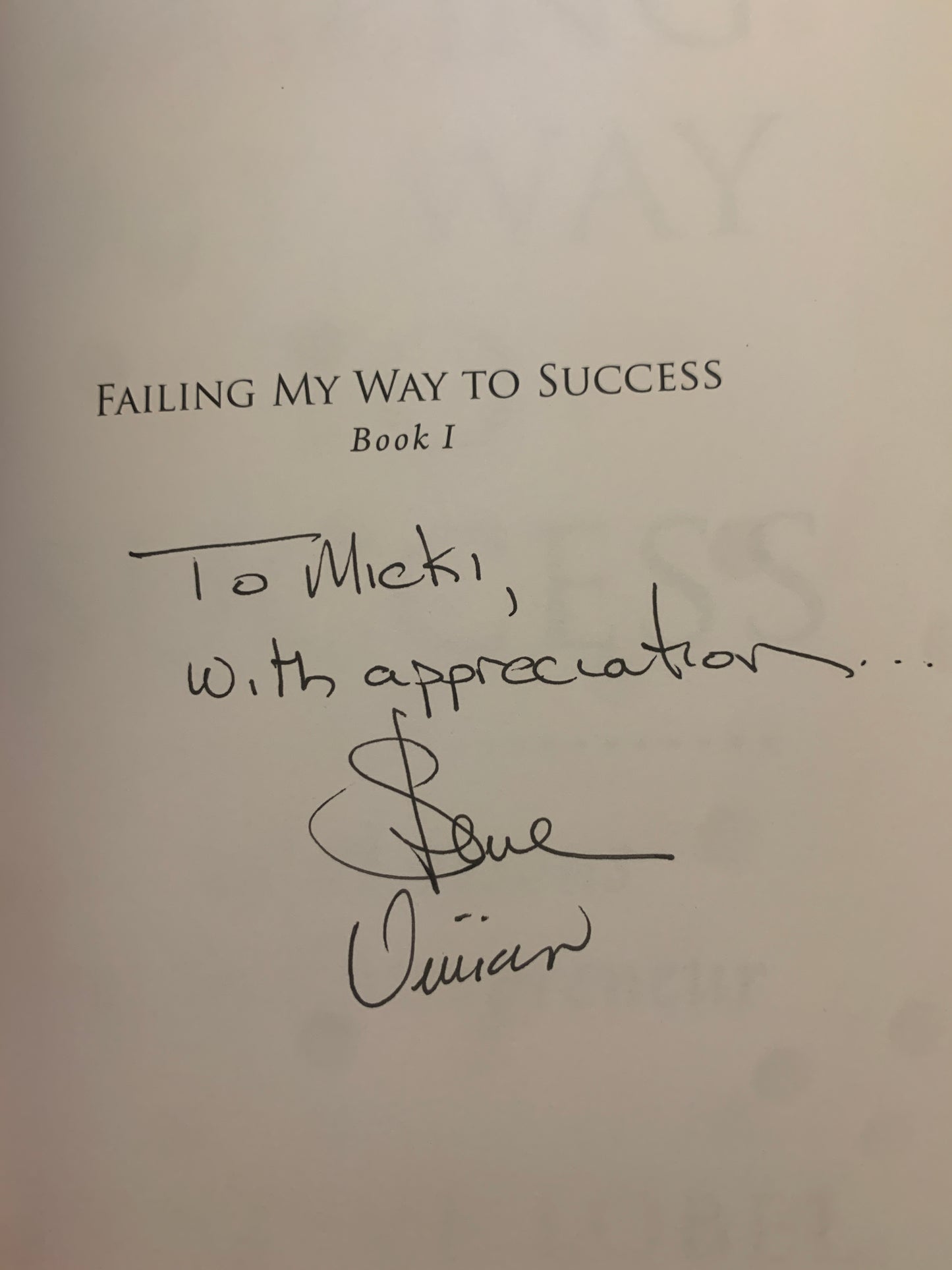 Failing my Way to Success: Life Lessons of an Entrepreneur by Lobel [2015 · SIGNED]