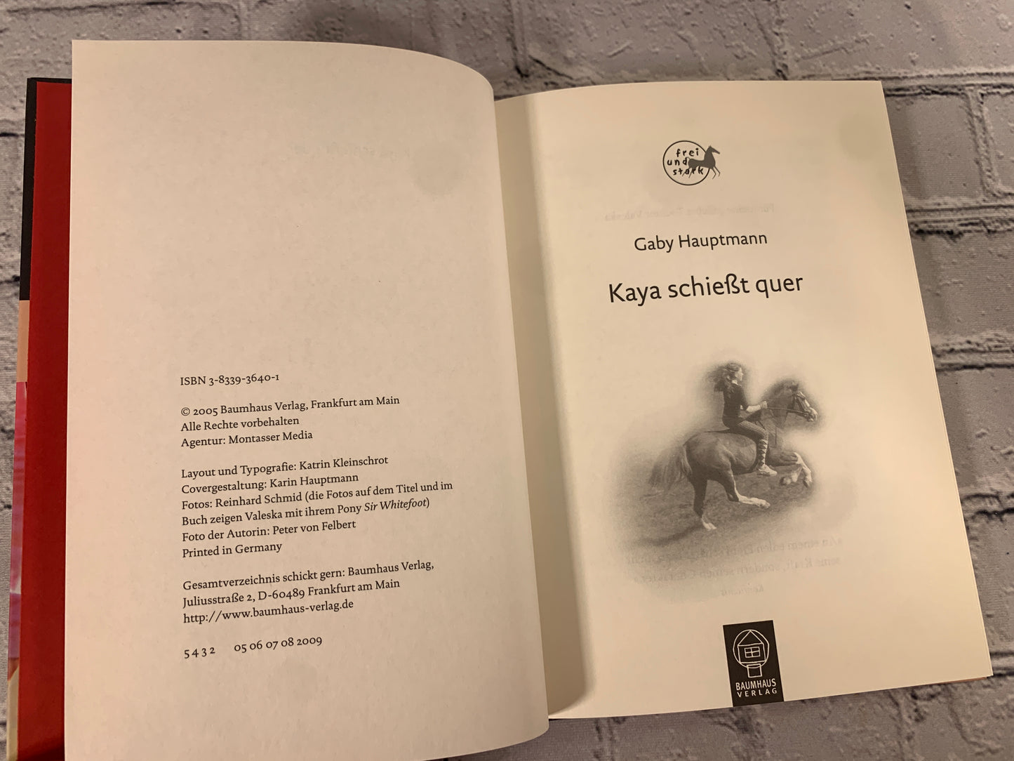 Kaya Schiefst Quer (Kaya Leans Across) by Gaby Hauptmann [2005]
