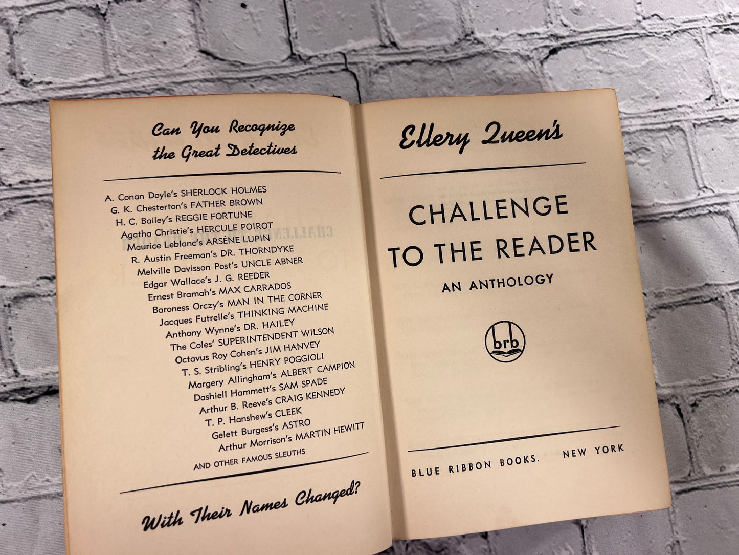 Ellery Queen's Challenge to the Reader: An Anthology [1940]