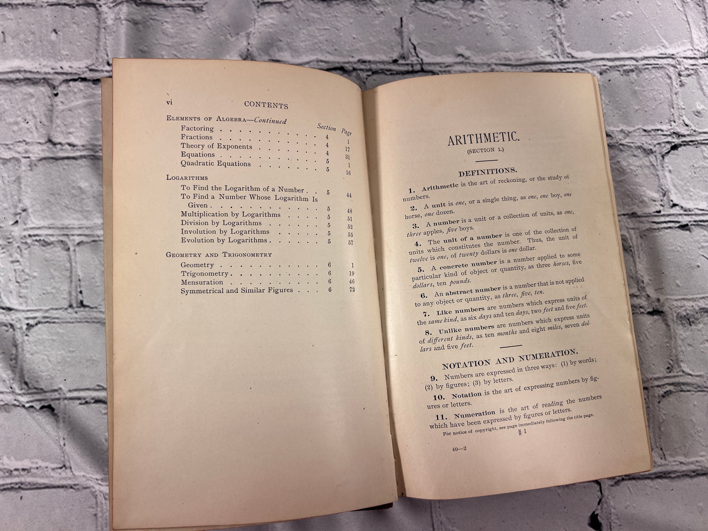 I.C.S. Reference Library no. 40 Mathematics [1905]