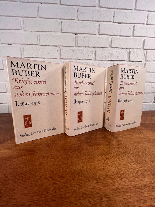 Martin Buber - Briefwechsel aus Sieben Jahrzelnten (Letters from 7 Dacades) 3 Volumes