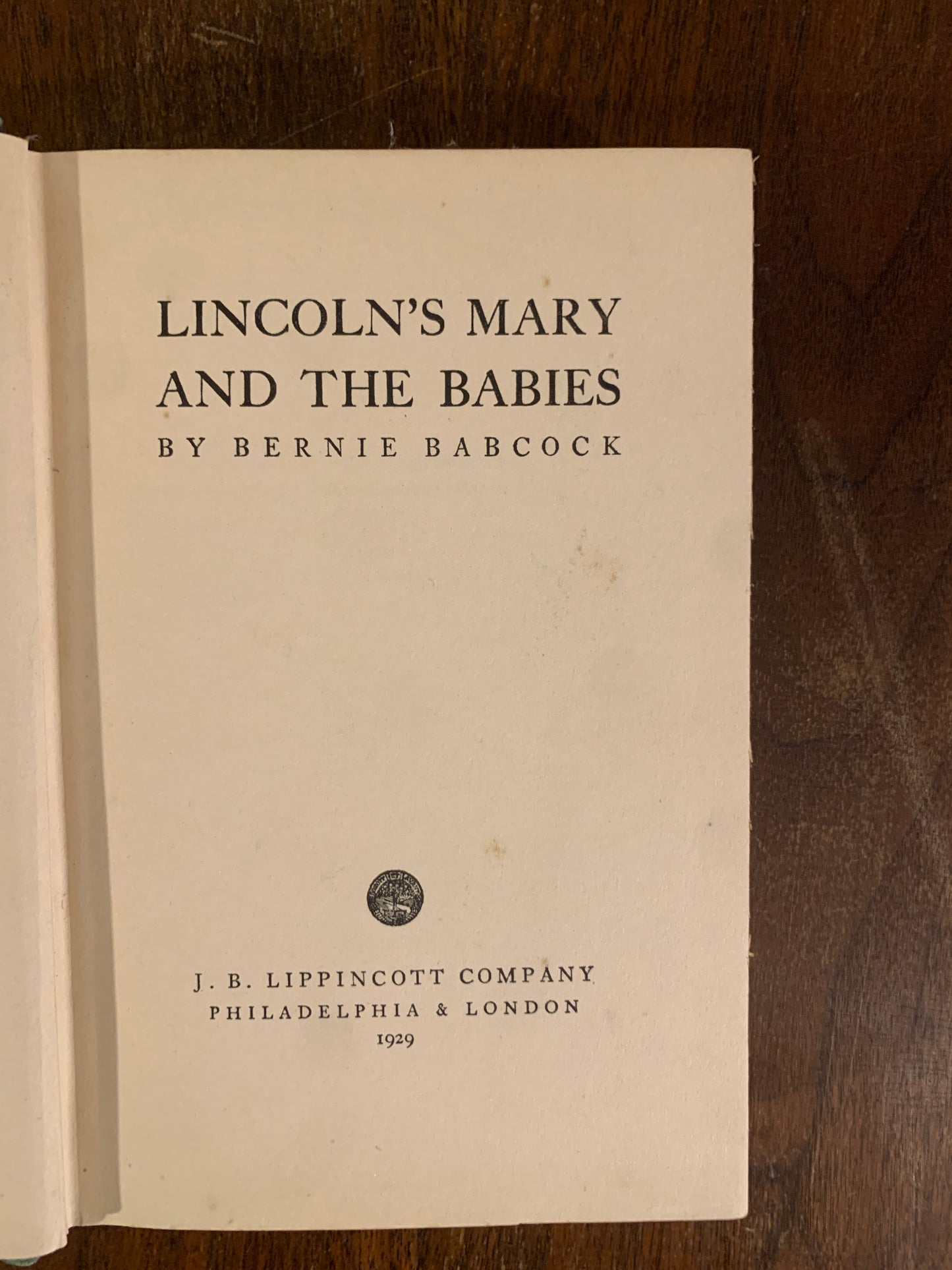 Lincoln's Mary and the Babies by Bernie Babcock 1929