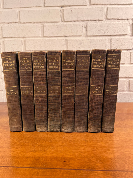The Worlds Wit and Humor, 8 Book Lot, 1912