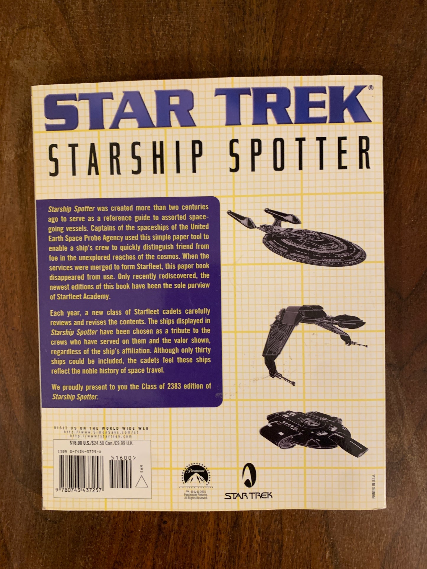 Star Trek Starship Spotter by Adam "Mojo" Lebowitz & Robert Bonchune 2001