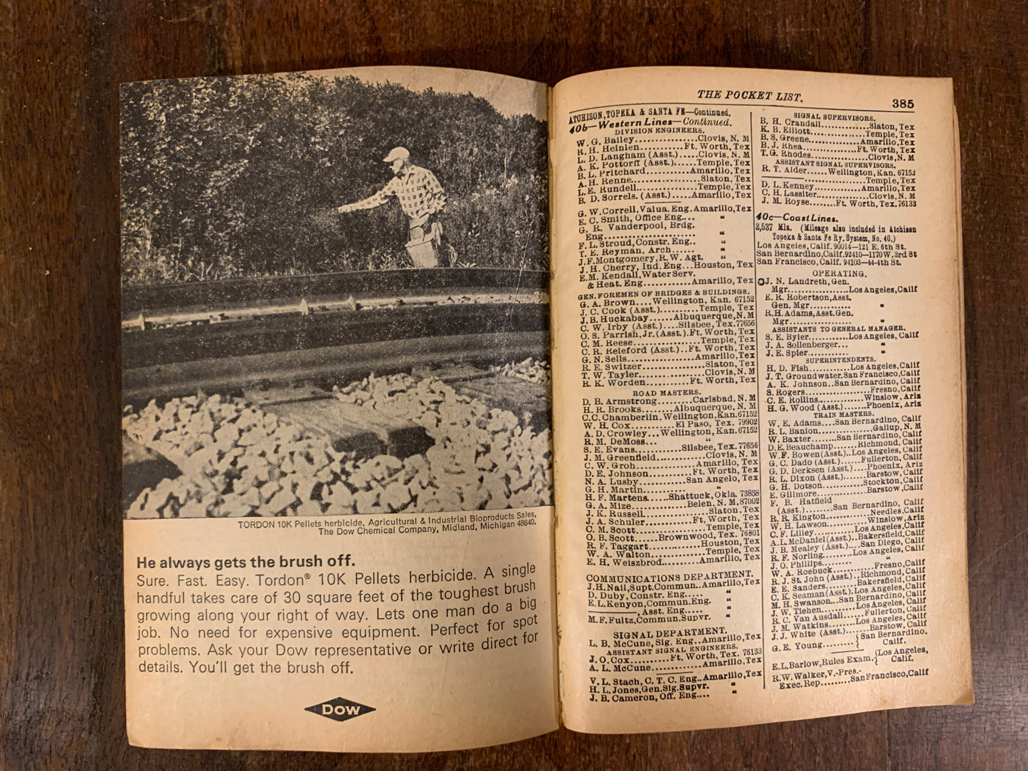 The Pocketlist of Railroad Officials Second Quarter 294, 1968