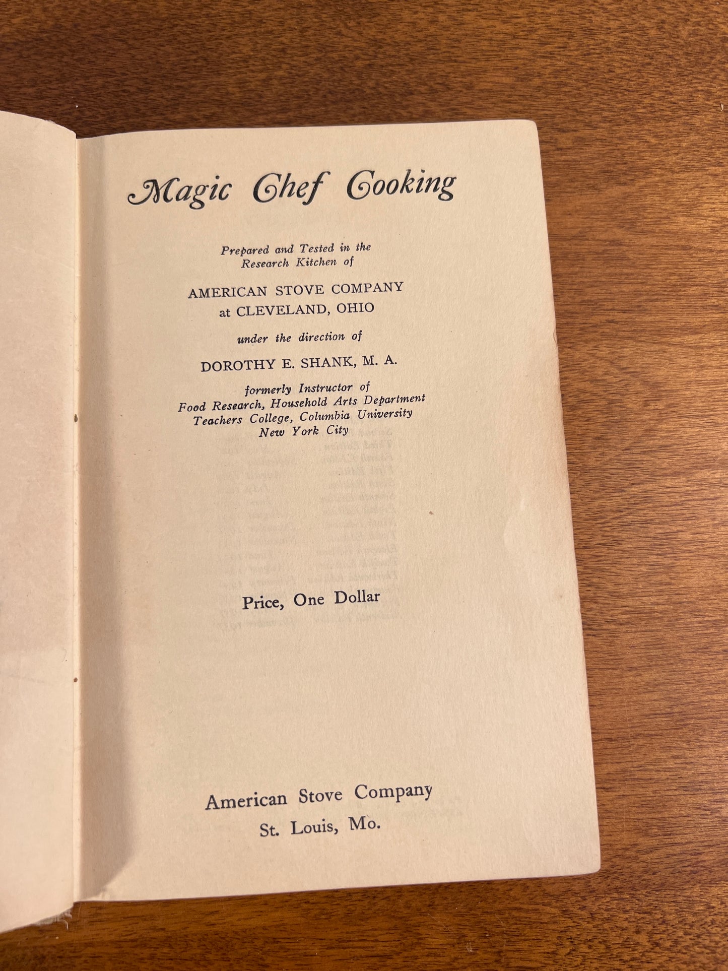 Magic Chef Cooking: Tested in the Research Kitchen of American Stove Company