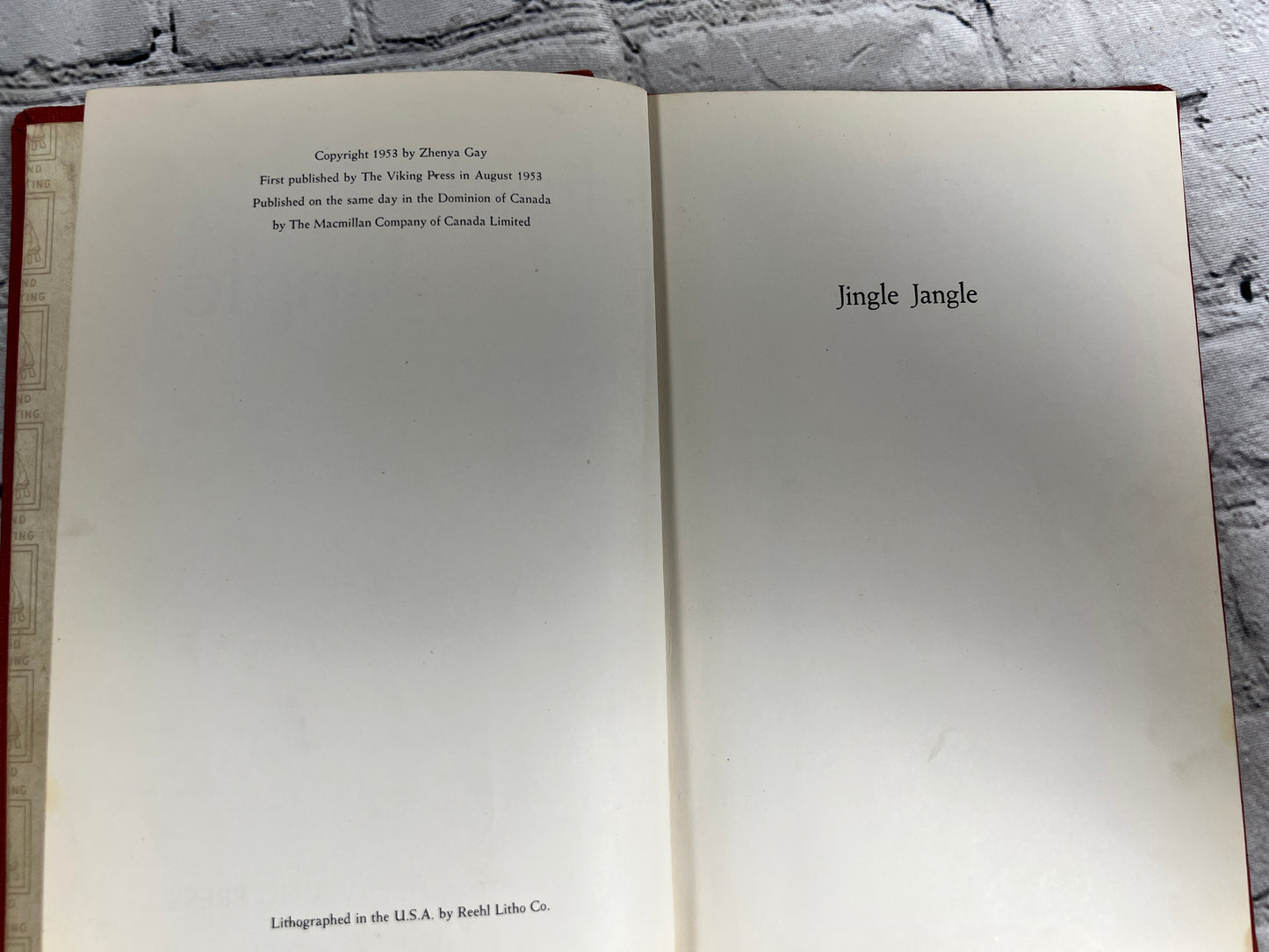 Jingle Jangle by Zhenya Gay [ 1953 · 1st Ed.]