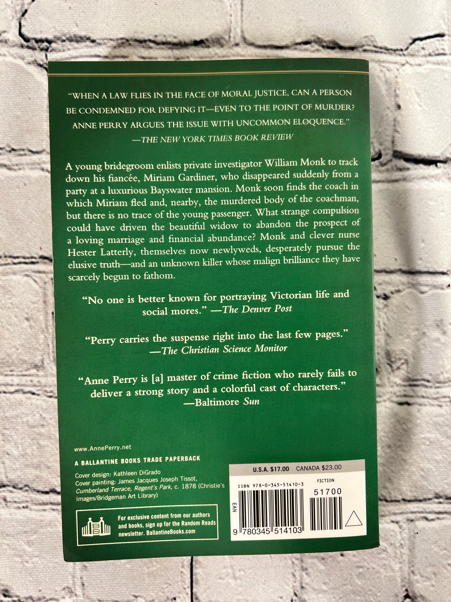 The Twisted Root: A William Monk Novel by Anne Perry [1999]