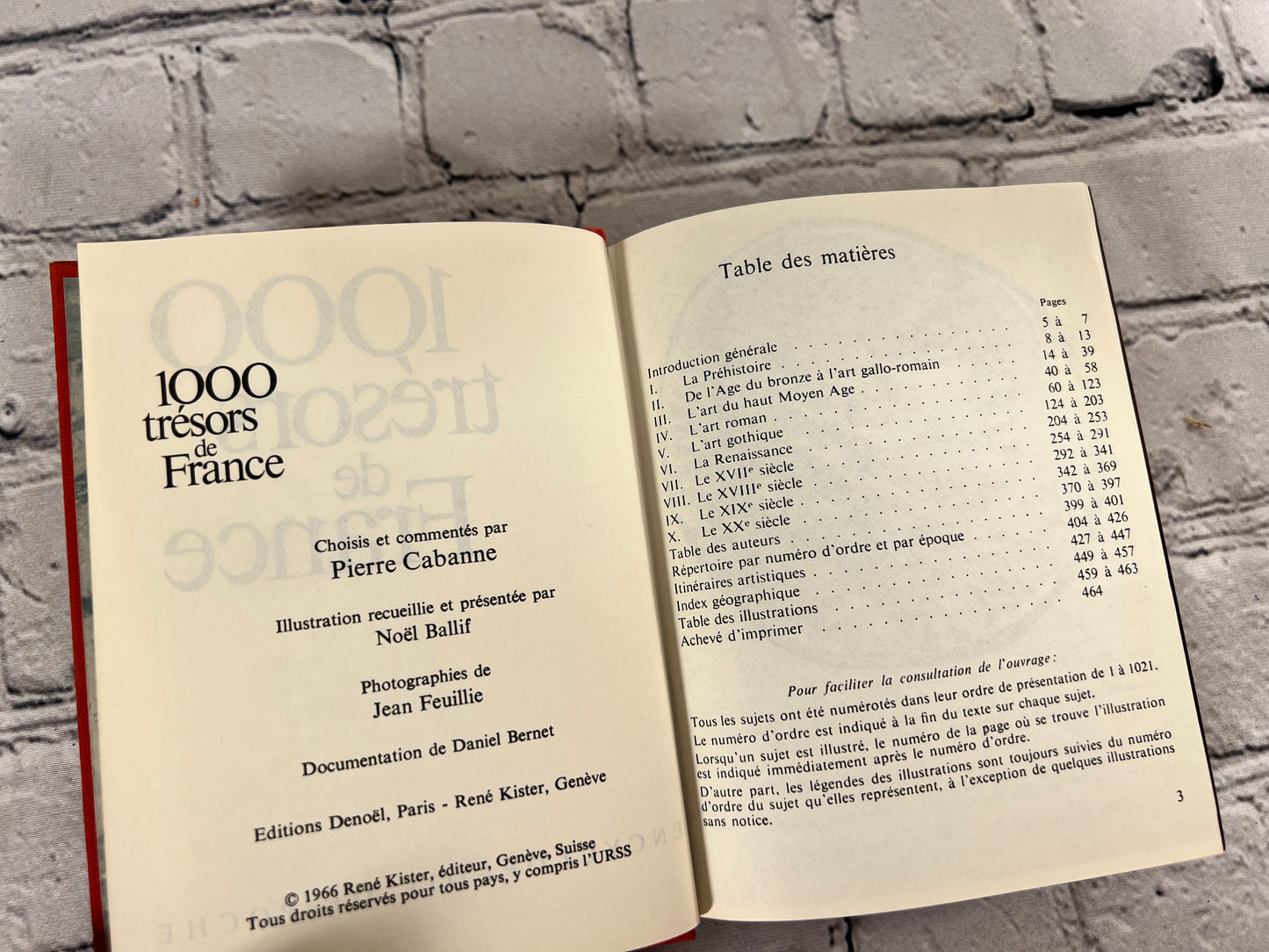 1000 Tresors de France (Treasures of) Encyclopedia de Poche [1966]