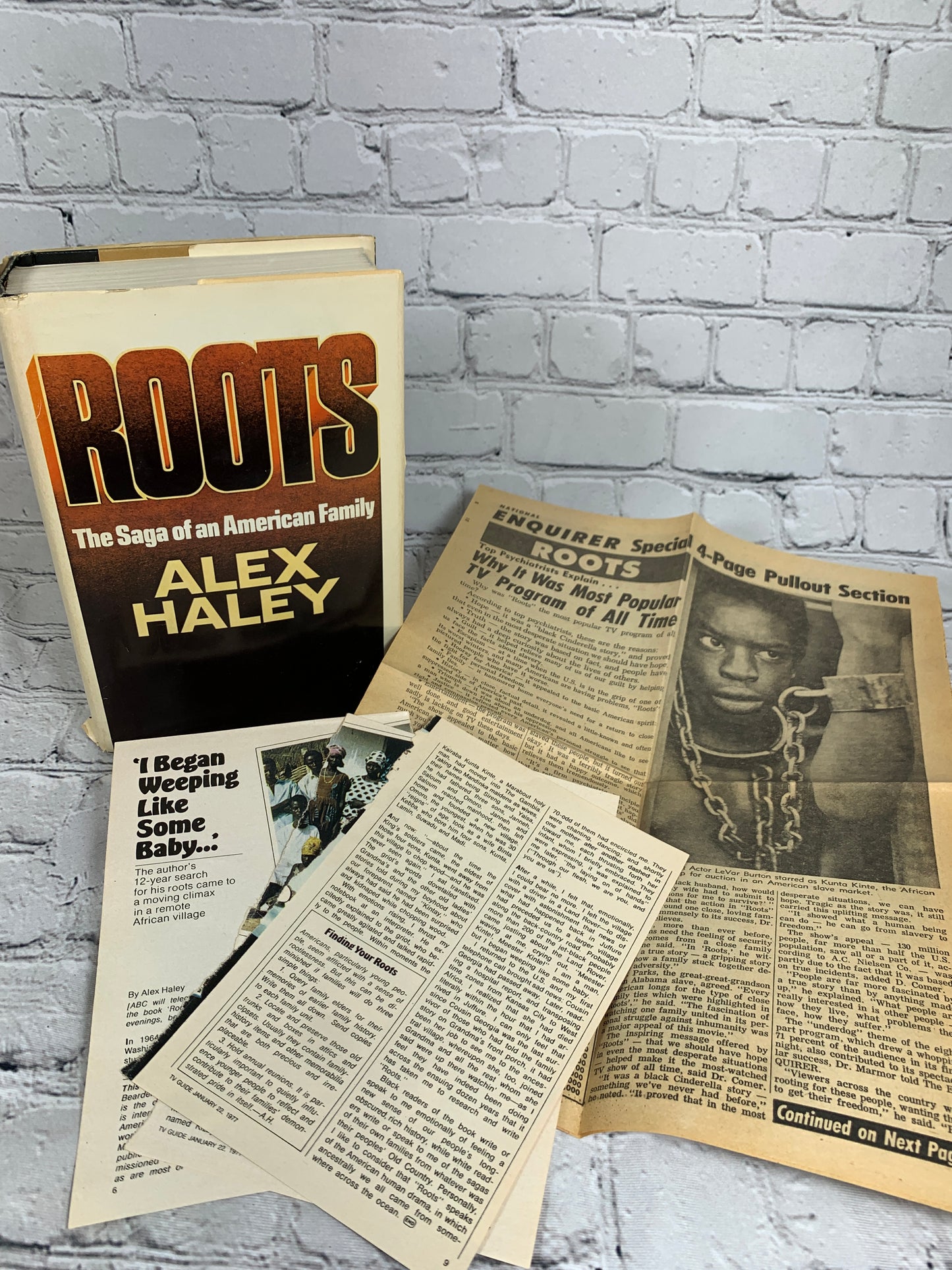 Roots by Alex Haley [1st Edition · 1976 · Includes Movie Article Clippings]