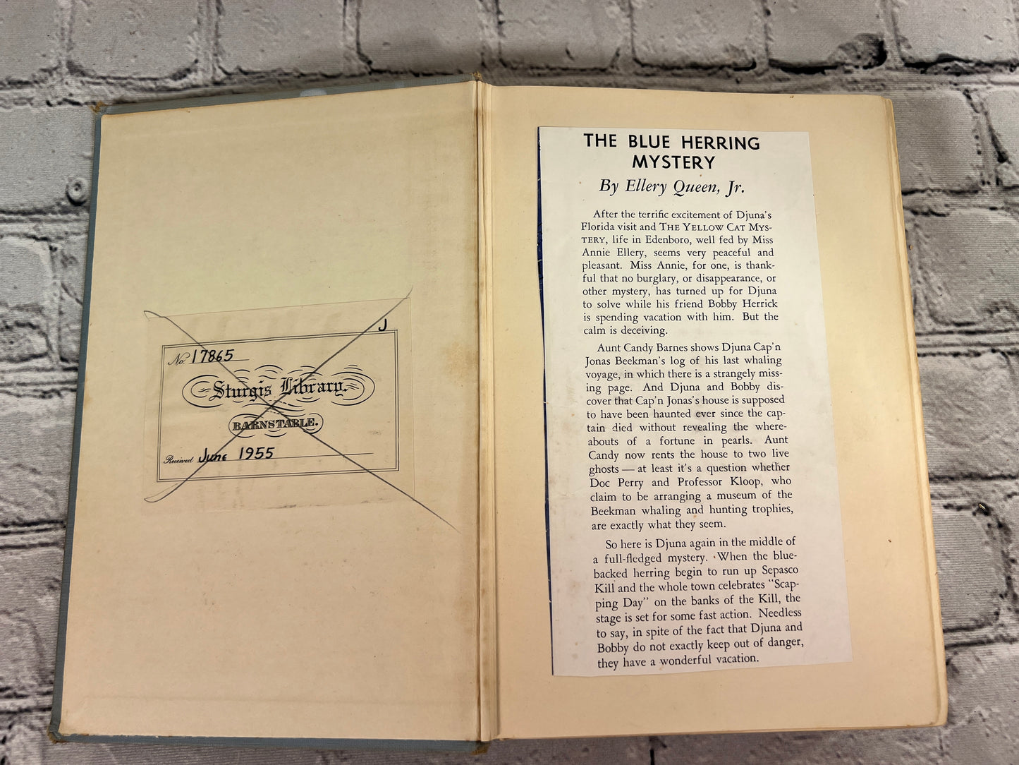 The Blue Herring Mystery by Ellery Queen, Jr. [1954]