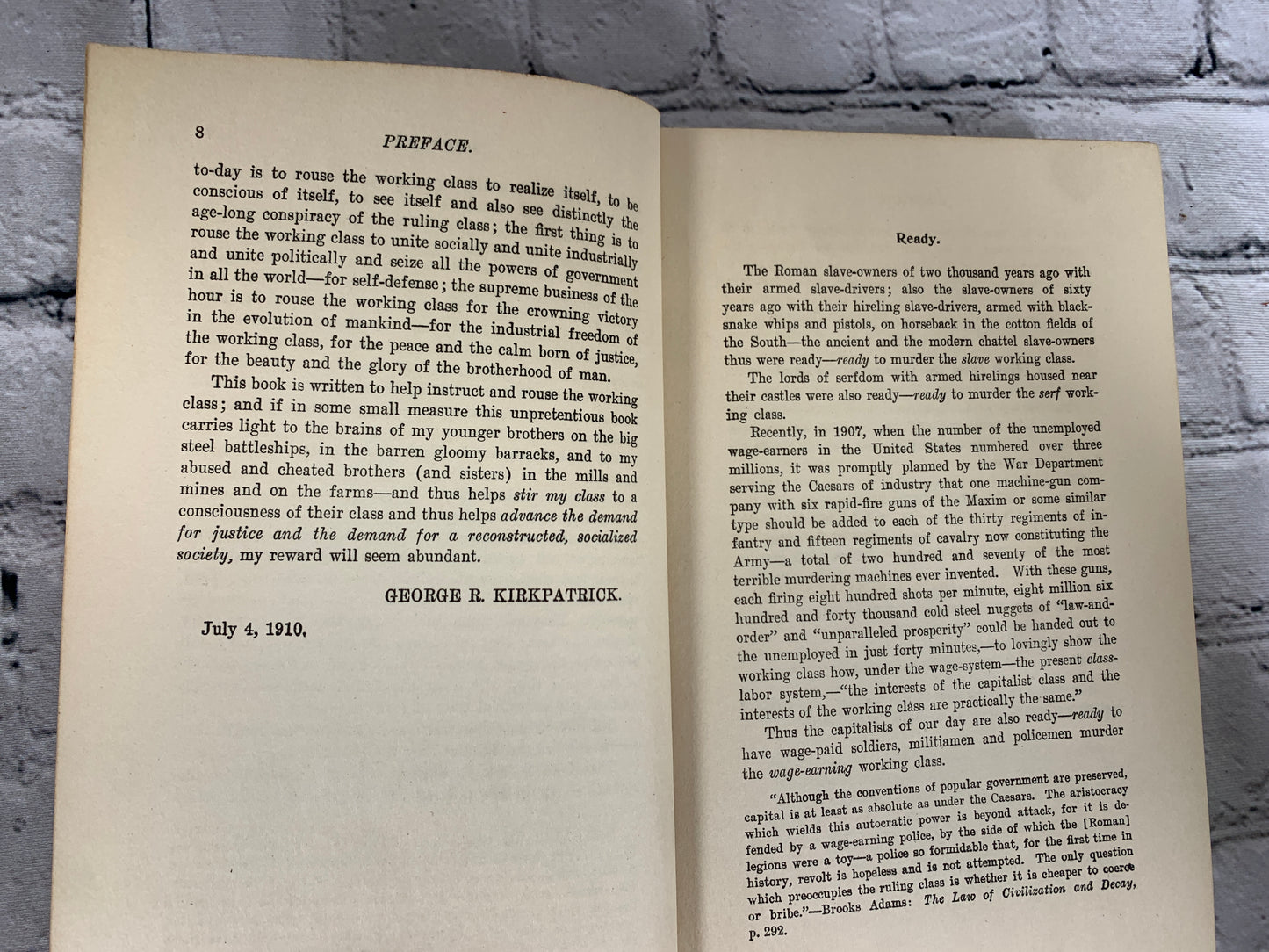 WAR---WHAT FOR? by George R. Kirkpatrick [1st Edition · 1910 · Signed]