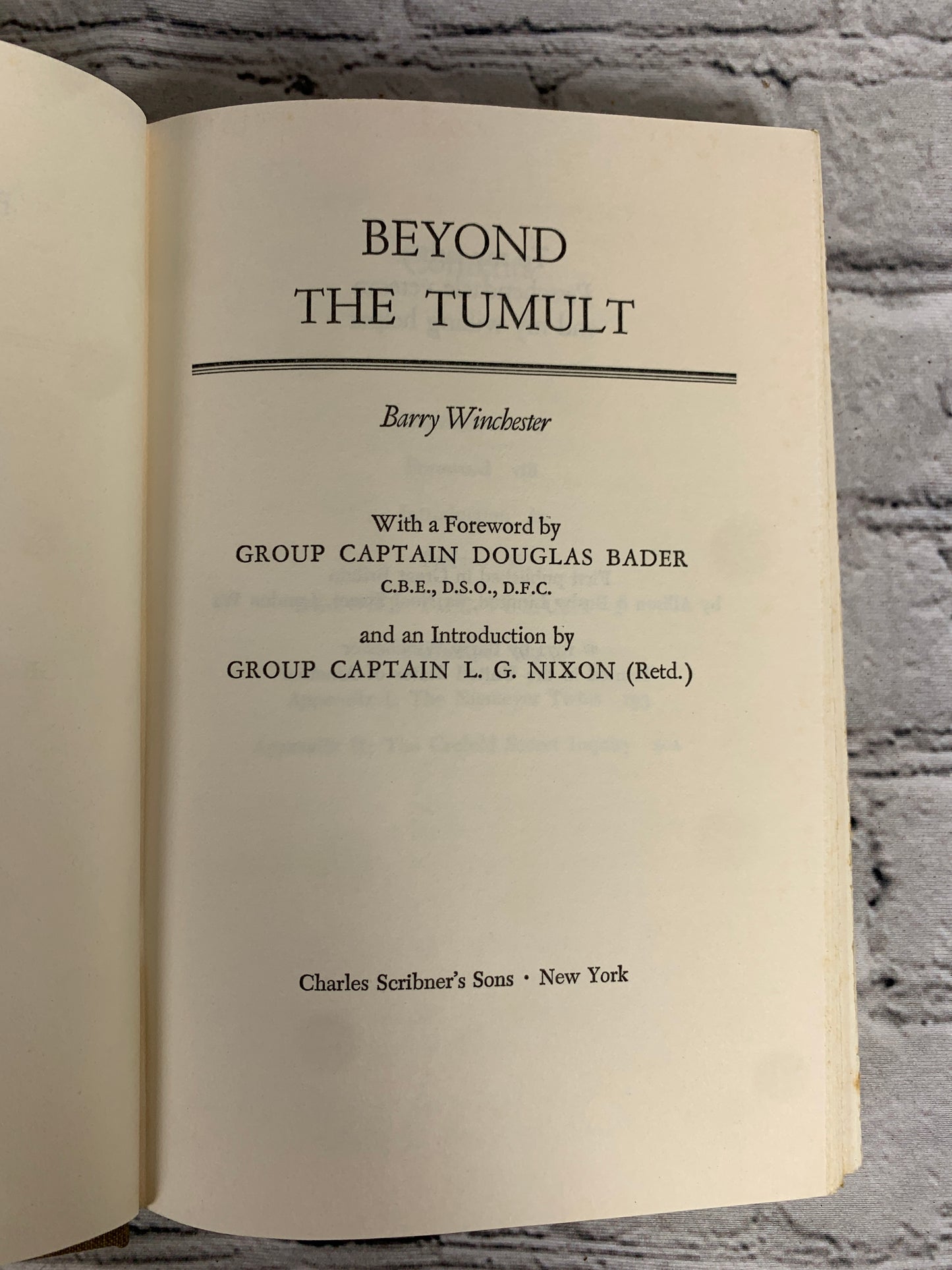 Beyond the Tumult by Barry Winchester [1971 · BCE]