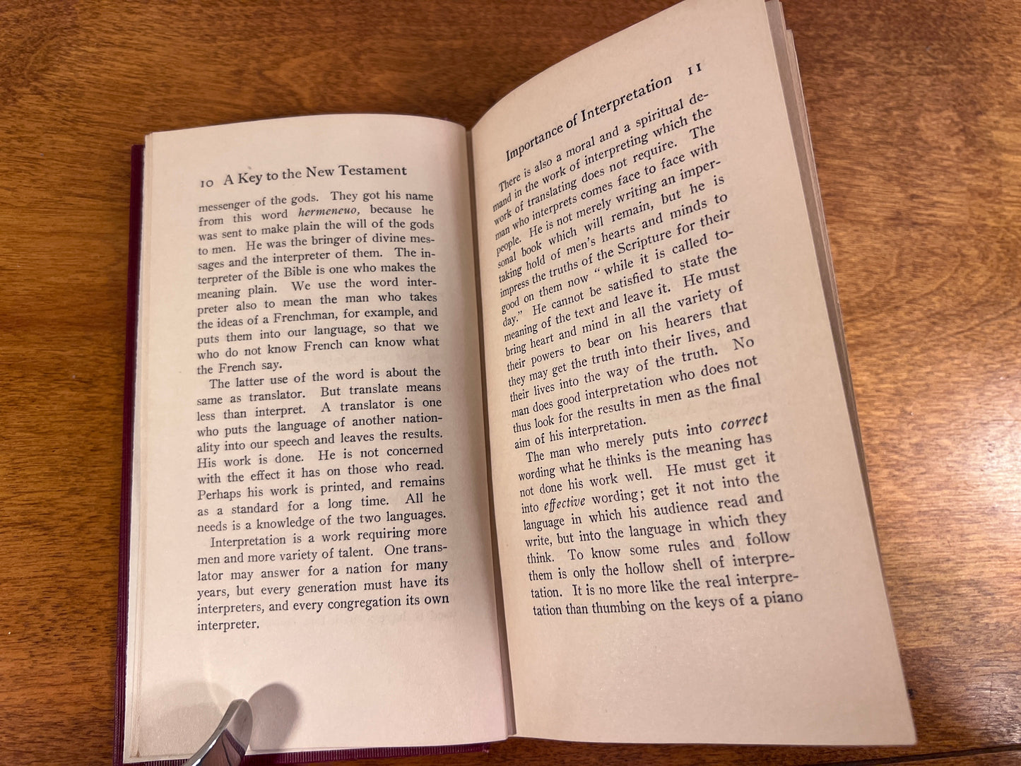 A Key to the New Testament Or Letters To Teachers Concerning the Interpretation of the New Testament by Alvah S. Hobart, 1911