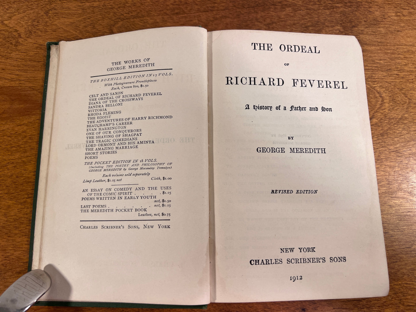 The Ordeal of Richard Feverel by George Meredith, 1912