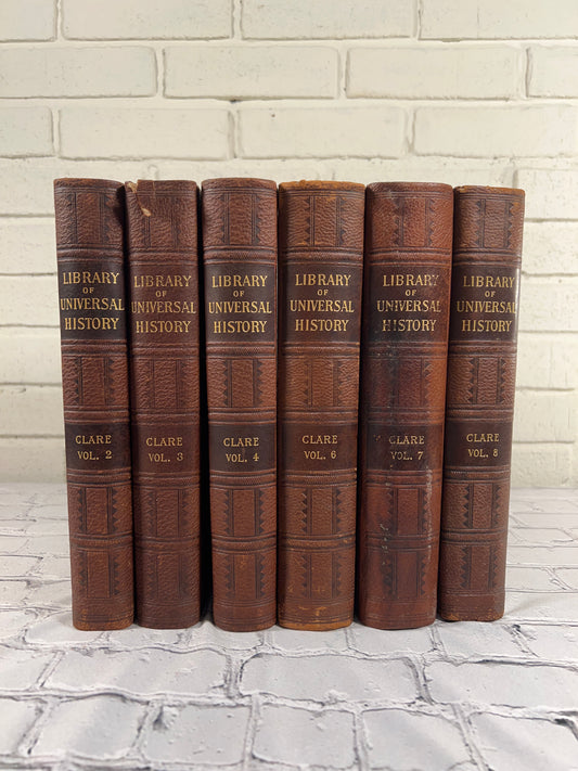 Library of Universal History Clare Volumes 2-4, 6-8 [1897]