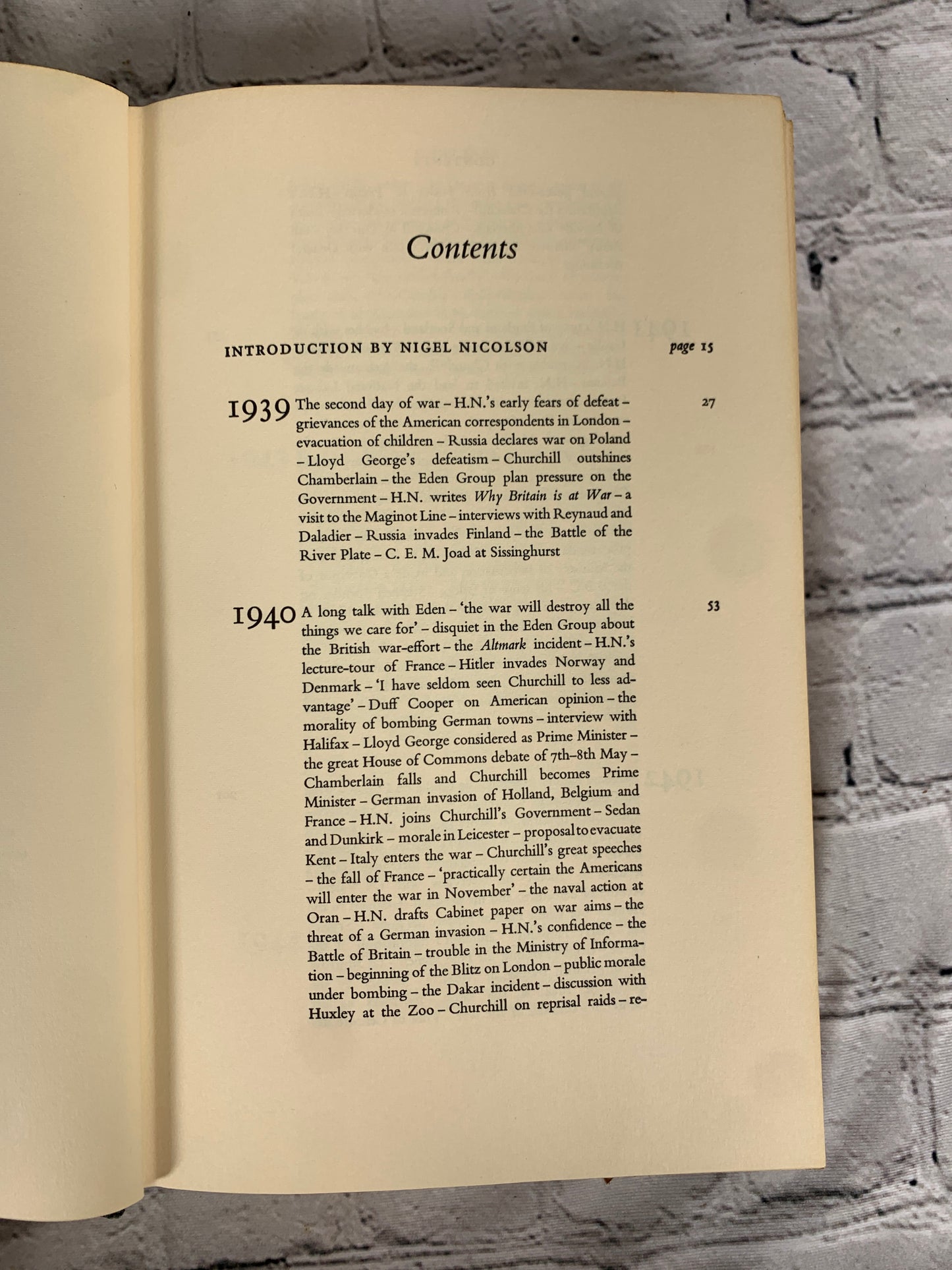 The War Years 1939-1945 Vol II of Diaries & Letters of Harold Nicolson [1967]