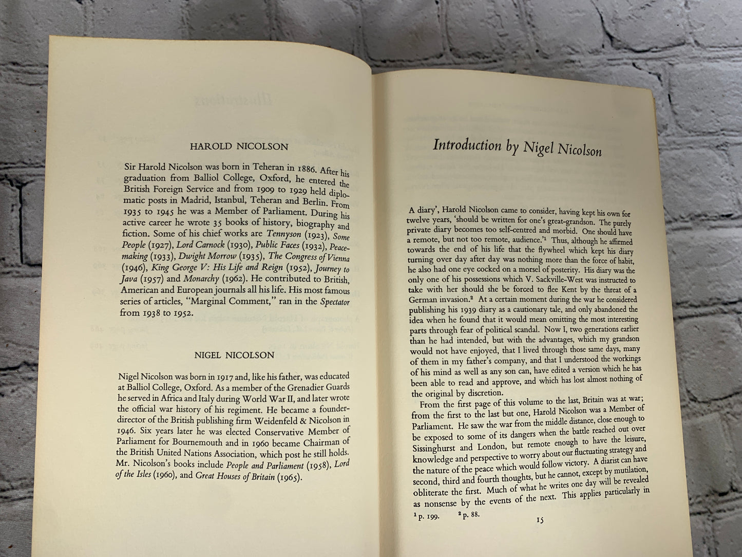 The War Years 1939-1945 Vol II of Diaries & Letters of Harold Nicolson [1967]